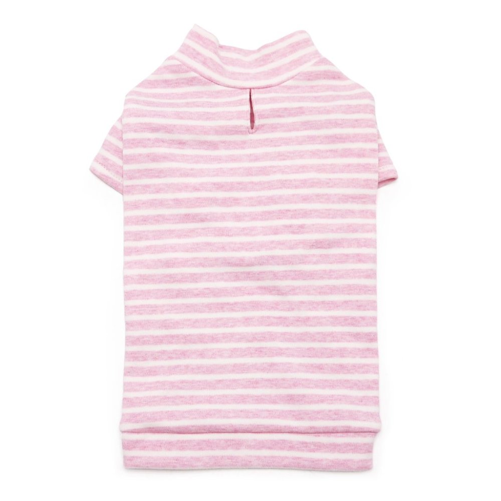 Basic Stripe Dog Shirt in Pink LARGE